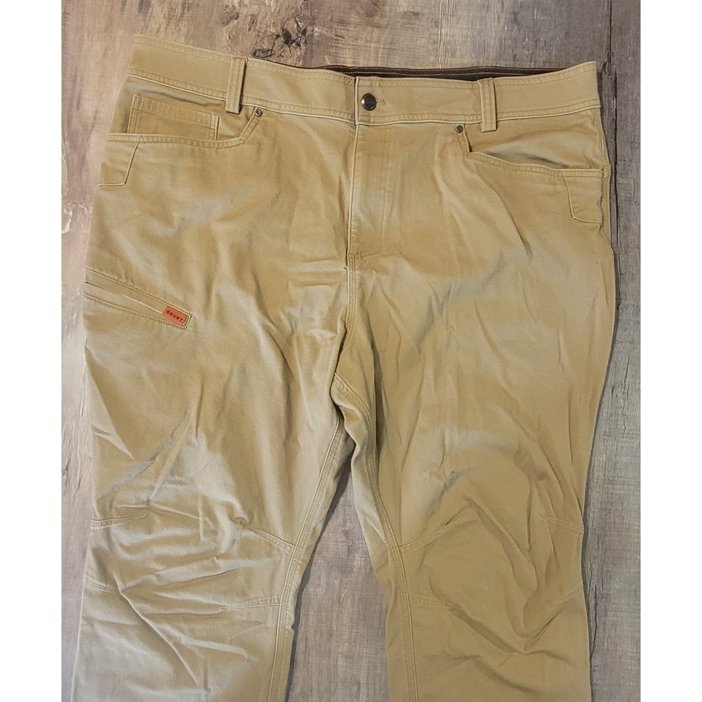Brunt The Torra Work Pant Mens 42x32 Khaki Tan Canvas Utility Straight Leg Pants